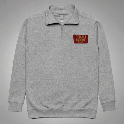 Denali National Park 1/4 Zip Fleece Pullover Park Service Apparel Carbon Grey S