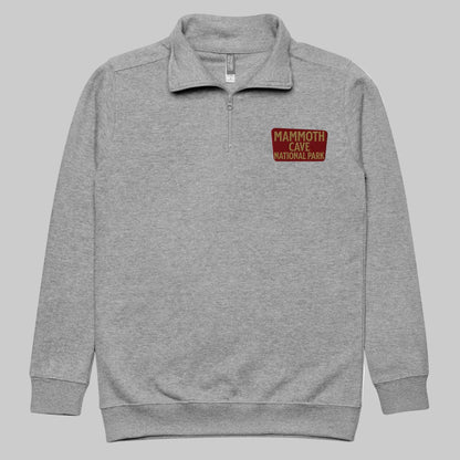 Mammoth Cave National Park 1/4 Zip Fleece Pullover Sweater Park Service Apparel Carbon Grey S