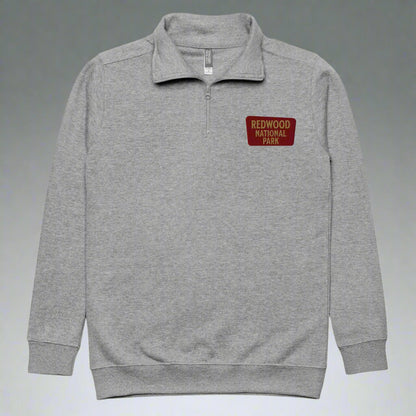 Redwood National Park 1/4 Zip Fleece Pullover Sweater Park Service Apparel Carbon Grey S