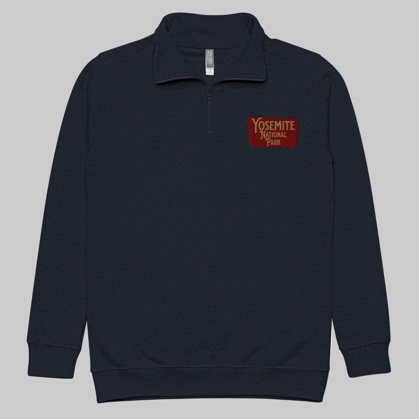 Yosemite National Park Embroidered Unisex Fleece 1/4 Zip Pullover Sweater Park Service Apparel Navy S