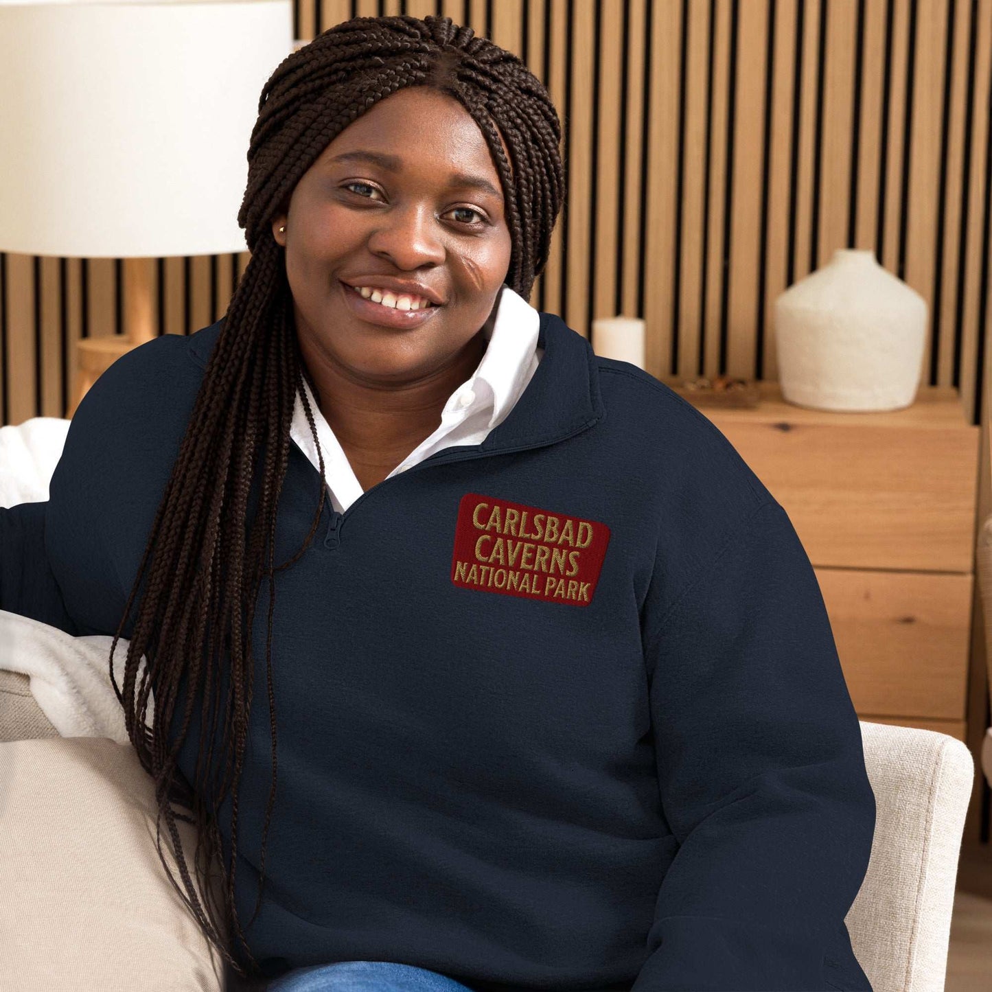 Carlsbad Caverns National Park 1/4 Zip Fleece Pullover Sweater Park Service Apparel