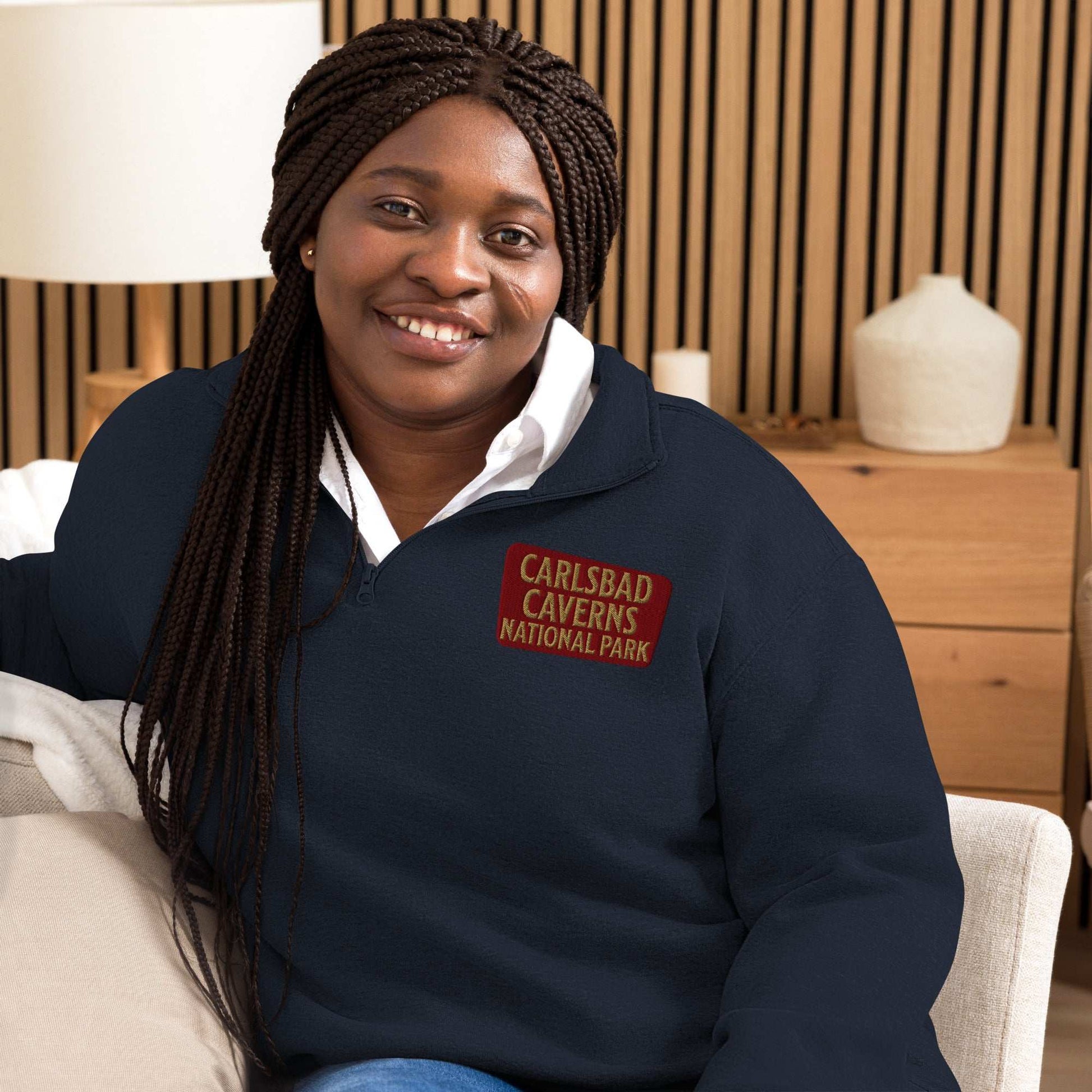 Carlsbad Caverns National Park 1/4 Zip Fleece Pullover Sweater Park Service Apparel