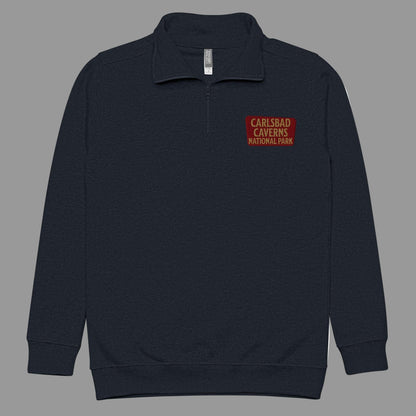 Carlsbad Caverns National Park 1/4 Zip Fleece Pullover Sweater Park Service Apparel Navy S