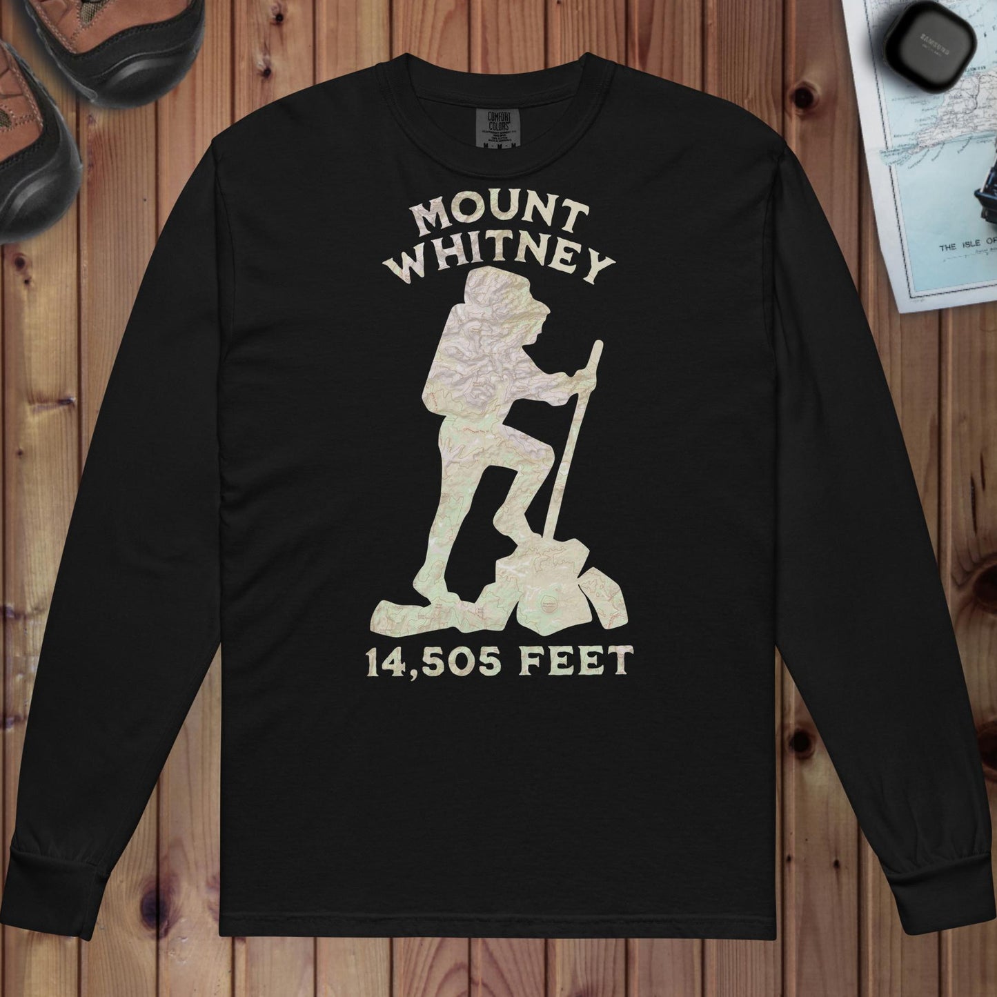 Mount Whitney Heavyweight Longsleeve Topo Tee Long-sleeve Park Service Apparel Black S