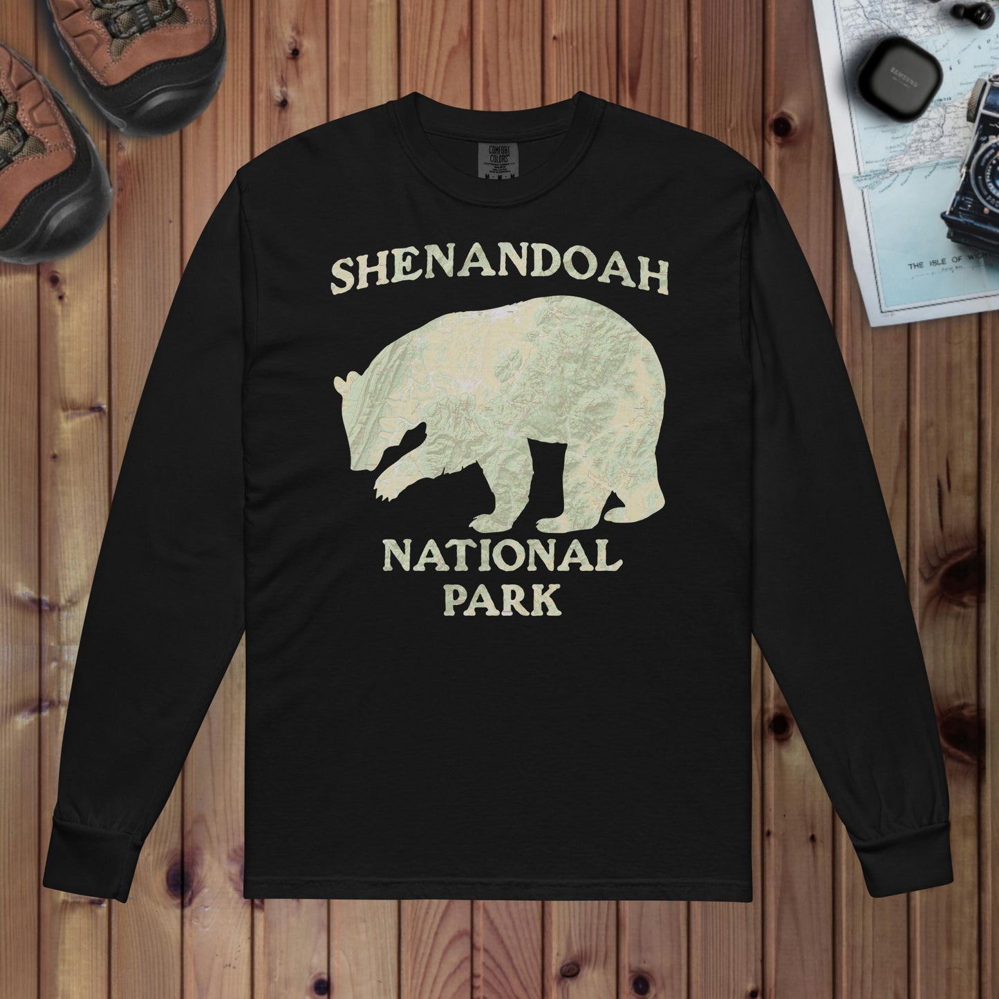 Shenandoah Bear Heavyweight Long Sleeve Topo Tee Long-sleeve Park Service Apparel Black S