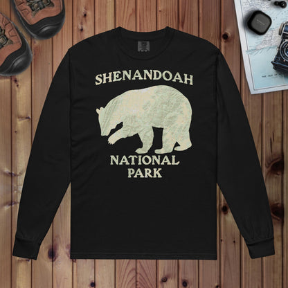 Shenandoah Bear Heavyweight Long Sleeve Topo Tee Long-sleeve Park Service Apparel Black S