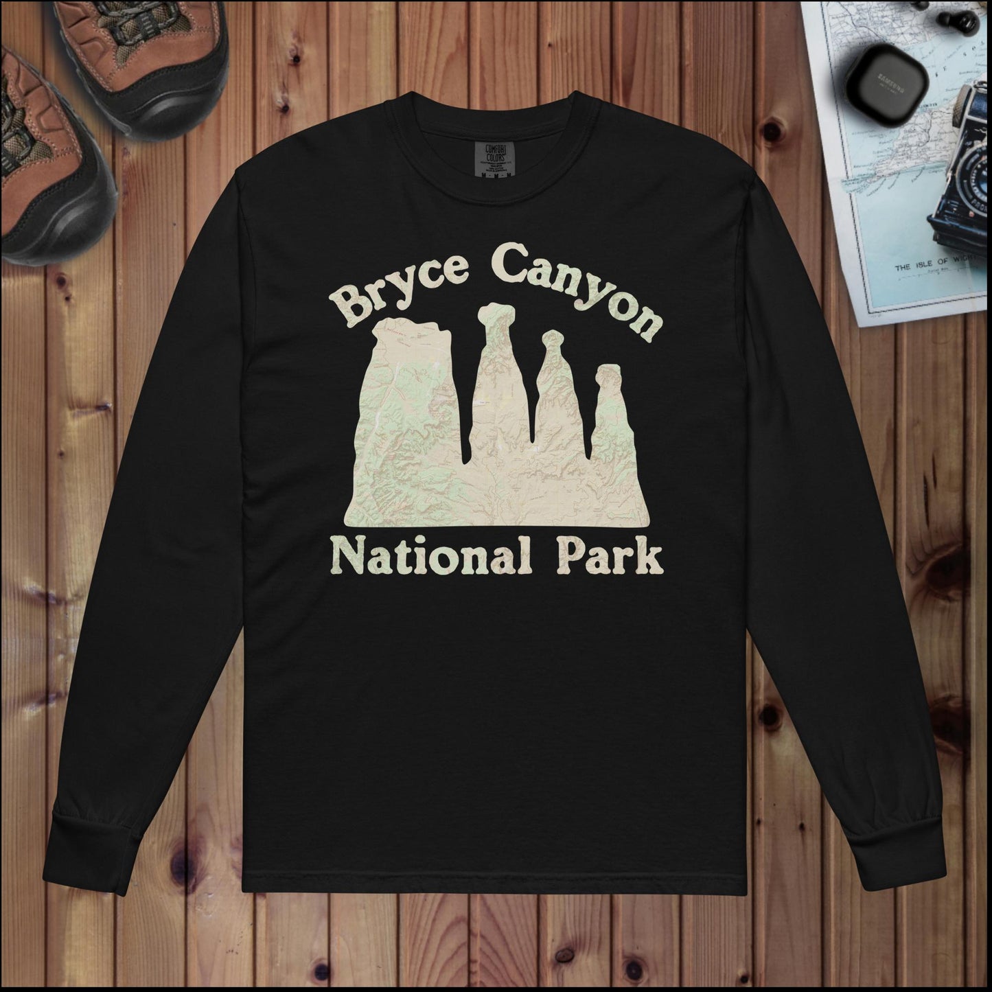 Bryce Canyon Heavyweight Long Sleeve Topo Tee Long-sleeve Park Service Apparel Black S
