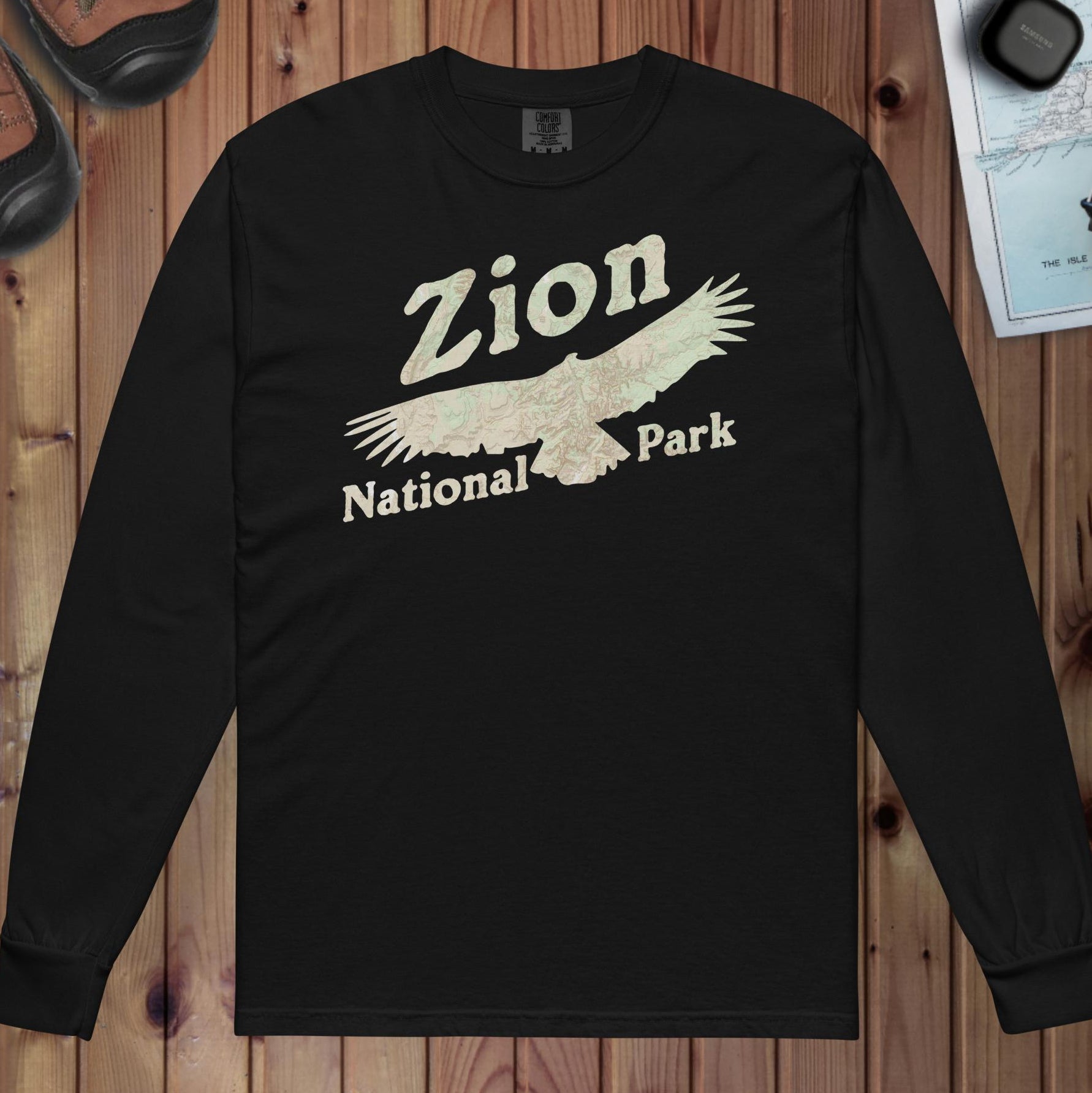 Zion Condor Heavyweight Long Sleeve Topo Tee Park Service Apparel Black S