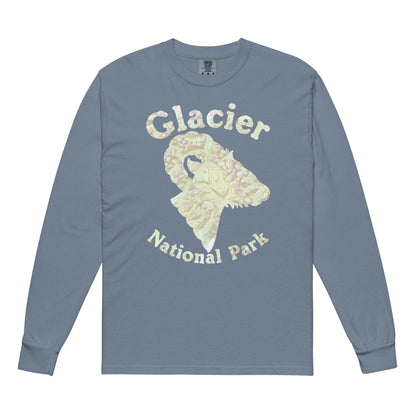 Glacier Ram Long Sleeve Heavyweight Topo Tee T-Shirt Park Service Apparel Blue Jean S