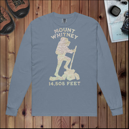 Mount Whitney Heavyweight Longsleeve Topo Tee Long-sleeve Park Service Apparel Blue Jean S