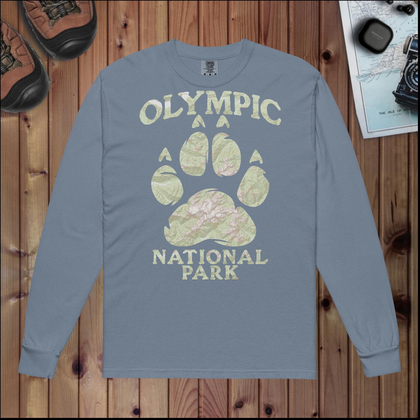 Olympic Bear Paw Heavyweight Long Sleeve Topo Tee Long-sleeve Park Service Apparel Blue Jean S