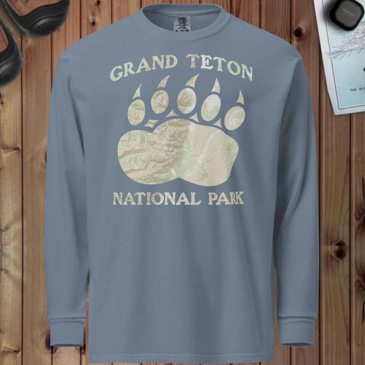 Grand Teton Heavyweight Long Sleeve Topo Tee Long-sleeve Park Service Apparel Blue Jean S