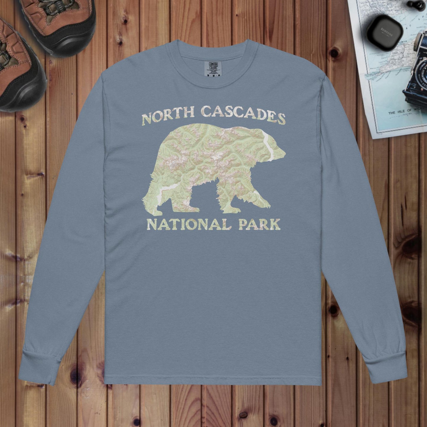 North Cascades Heavyweight Long Sleeve Topo Tee Long-sleeve Park Service Apparel Blue Jean S