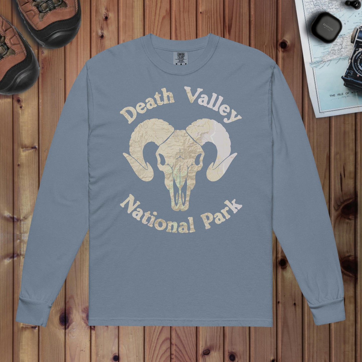 Death Valley Ram Heavyweight Long Sleeve Topo Tee Long-sleeve Park Service Apparel Blue Jean S