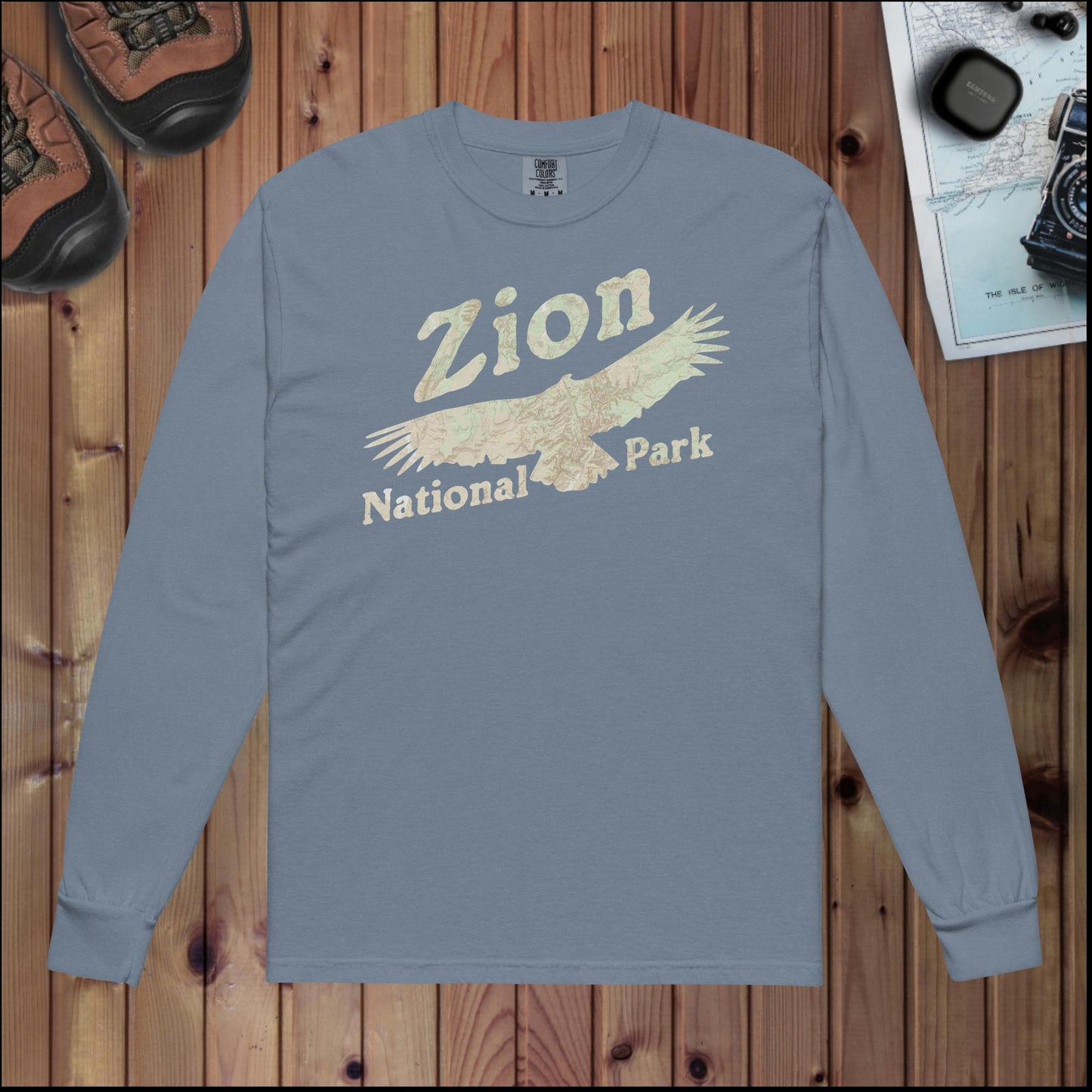 Zion Condor Heavyweight Long Sleeve Topo Tee Park Service Apparel Blue Jean S