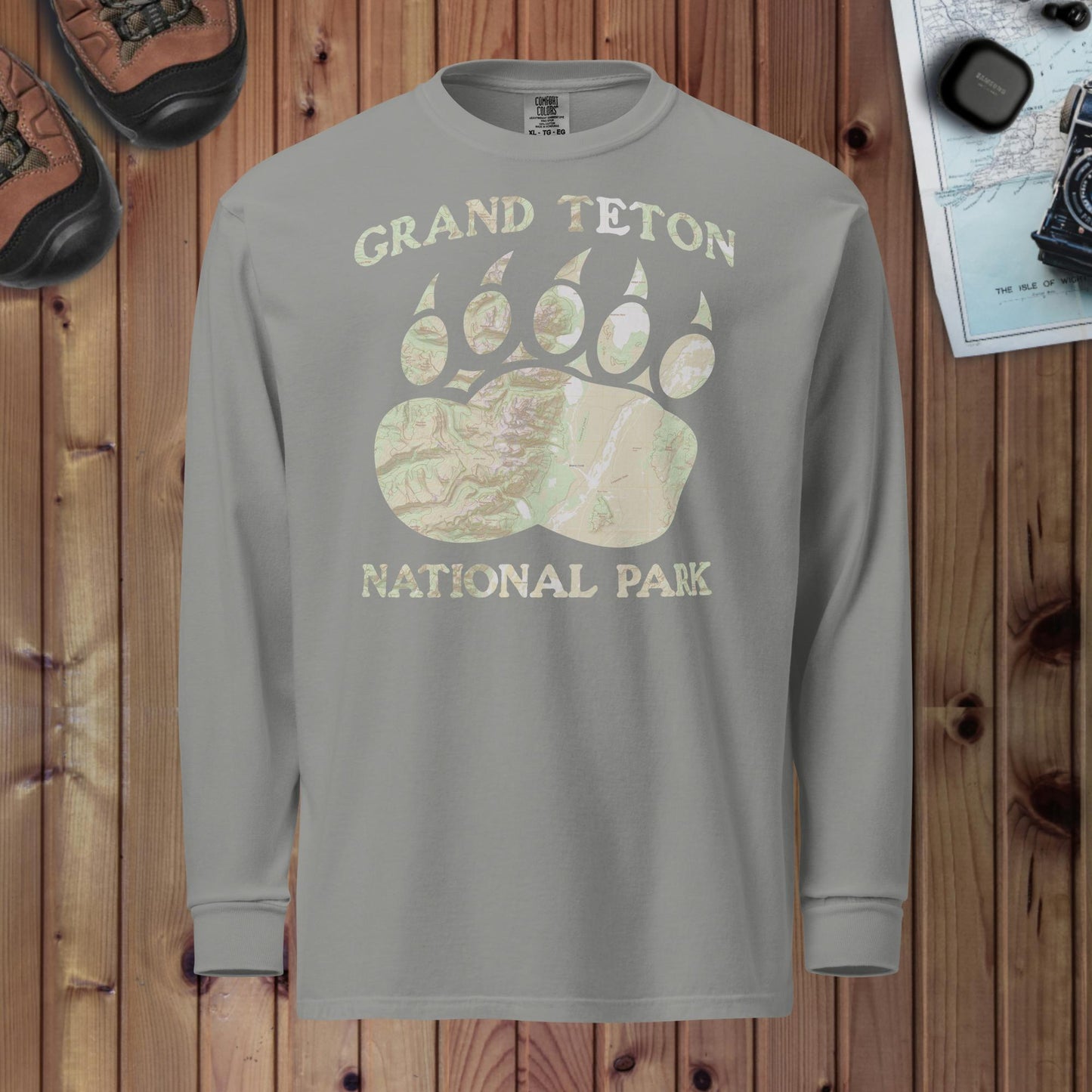 Grand Teton Heavyweight Long Sleeve Topo Tee Long-sleeve Park Service Apparel Grey S