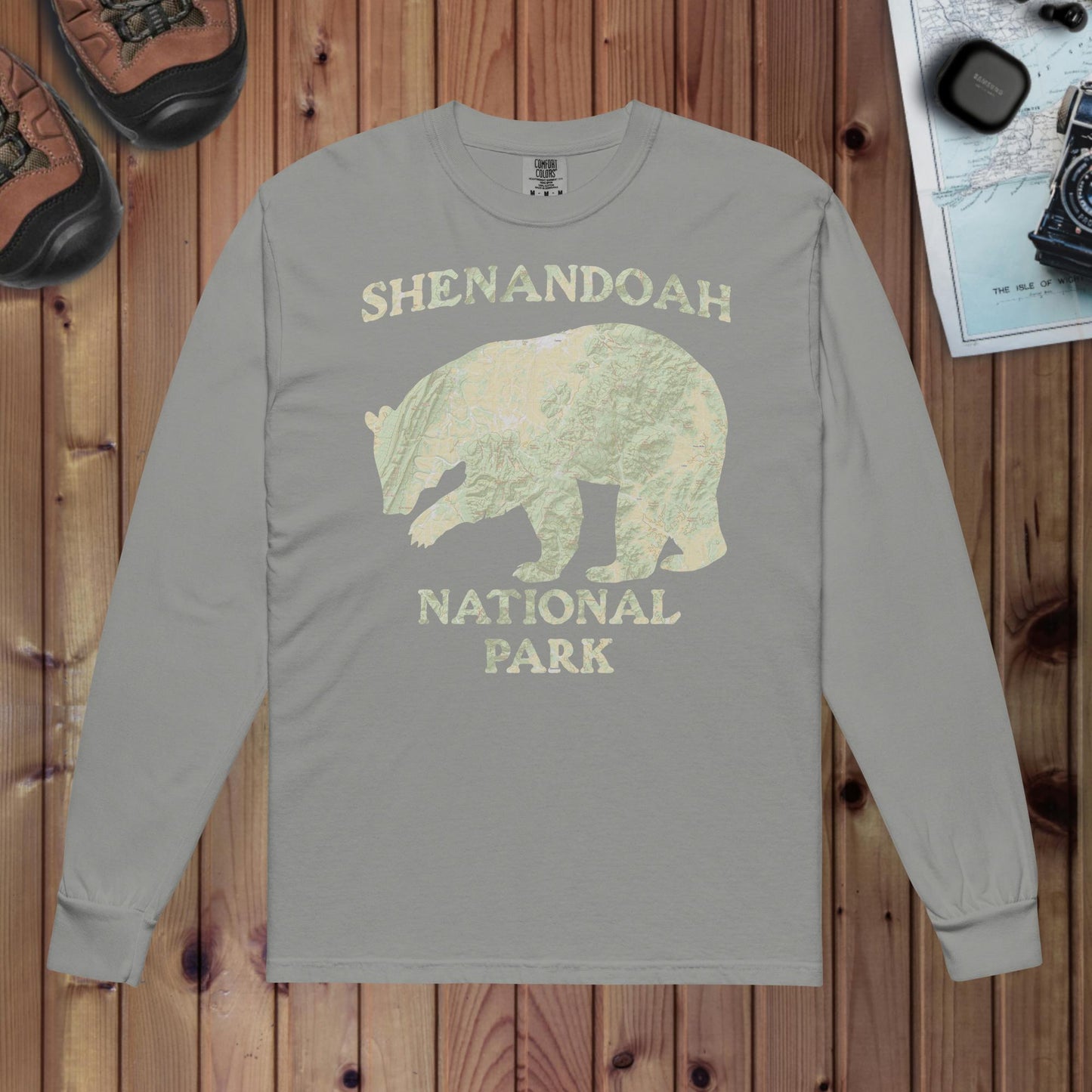 Shenandoah Bear Heavyweight Long Sleeve Topo Tee Long-sleeve Park Service Apparel Grey S
