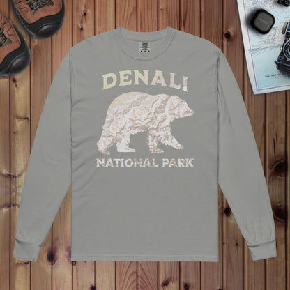 Denali Bear Heavyweight Long Sleeve Topo Tee Long-sleeve Park Service Apparel Grey S