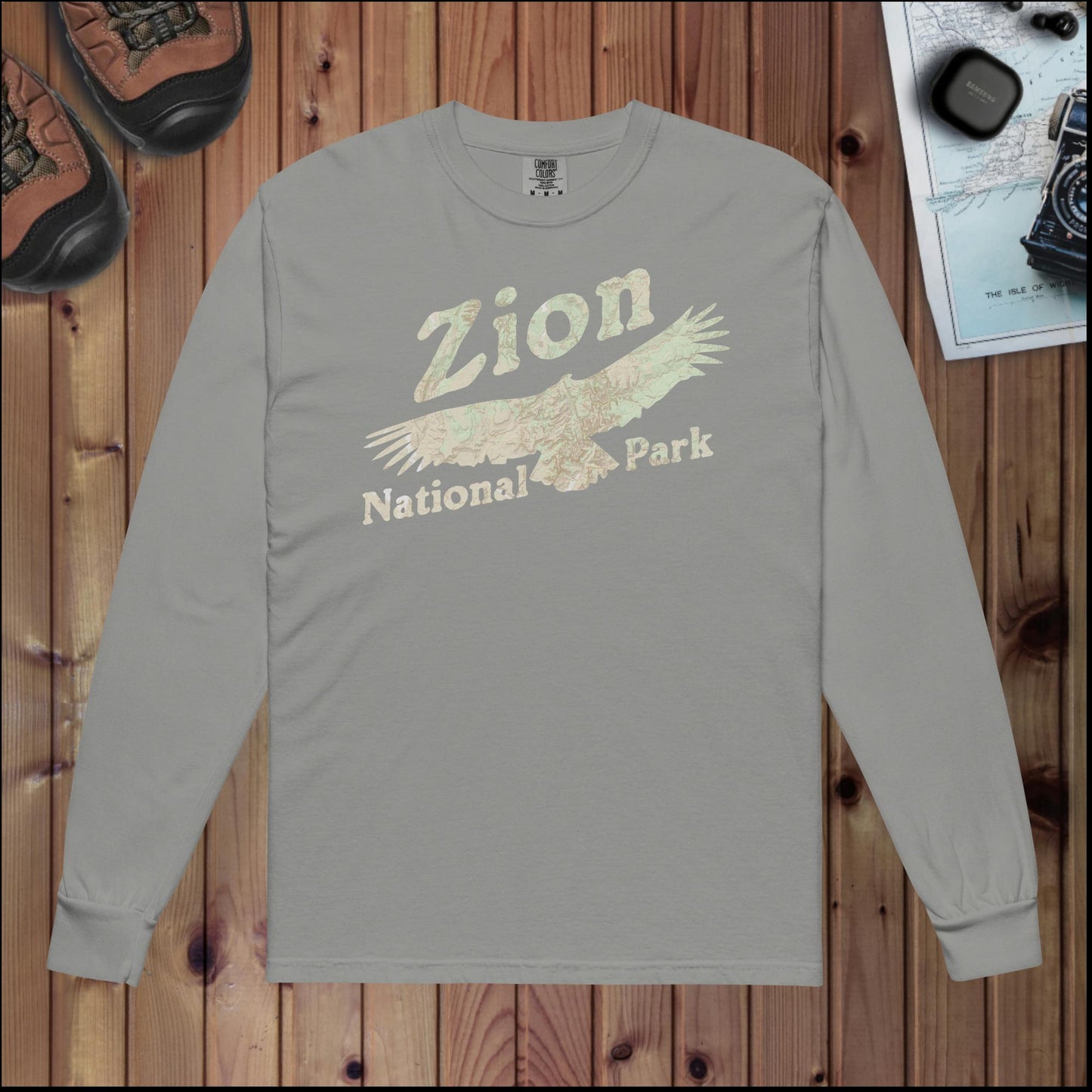 Zion Condor Heavyweight Long Sleeve Topo Tee Park Service Apparel Grey S