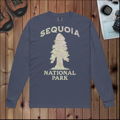 Sequoia Tree Heavyweight Long Sleeve Topo Tee Long-sleeve Park Service Apparel Navy S