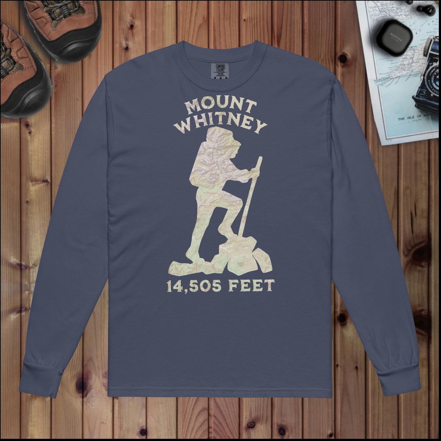 Mount Whitney Heavyweight Longsleeve Topo Tee Long-sleeve Park Service Apparel Navy S