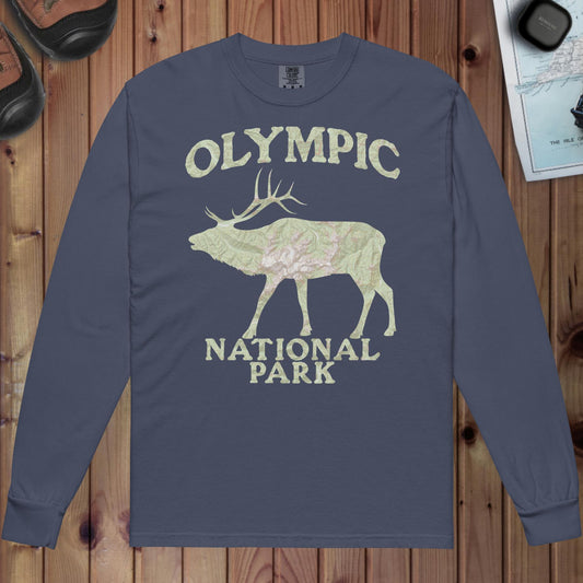 Olympic Elk Heavyweight Longsleeve Topo Tee Long-sleeve Park Service Apparel Navy S