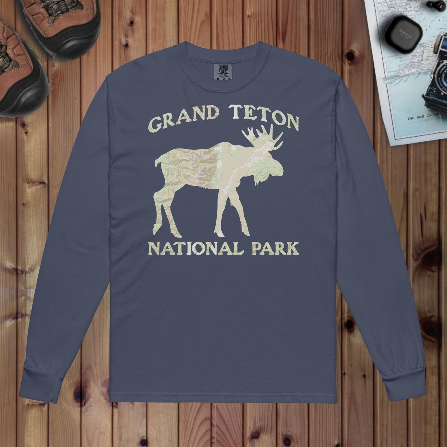 Grand Teton Moose Heavyweight Long Sleeve Topo Tee Long-sleeve Park Service Apparel Navy S