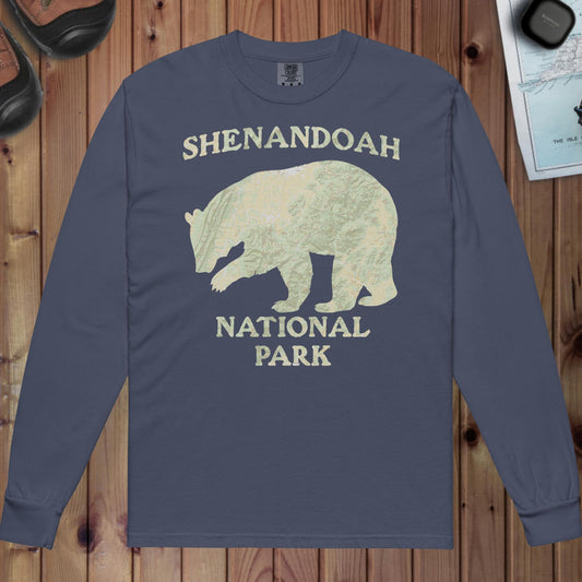 Shenandoah Bear Heavyweight Long Sleeve Topo Tee Long-sleeve Park Service Apparel Navy S