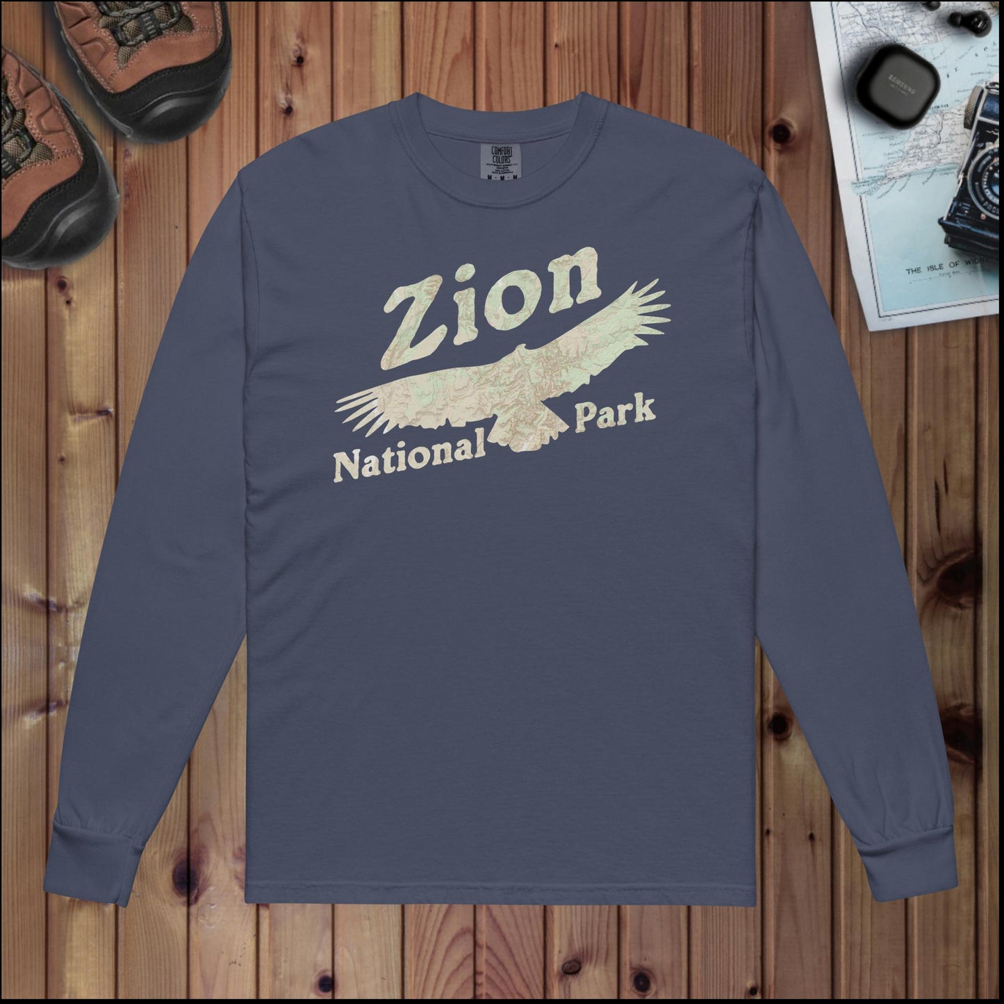 Zion Condor Heavyweight Long Sleeve Topo Tee Park Service Apparel Navy S