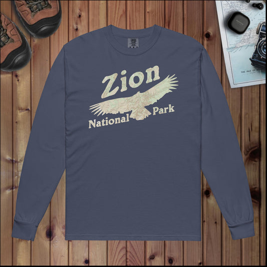 Zion Condor Heavyweight Long Sleeve Topo Tee Park Service Apparel Navy S