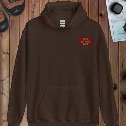 Zion National Park Angels Landing Hoodie Full Zip Hoodie Park Service Apparel Dark Chocolate S
