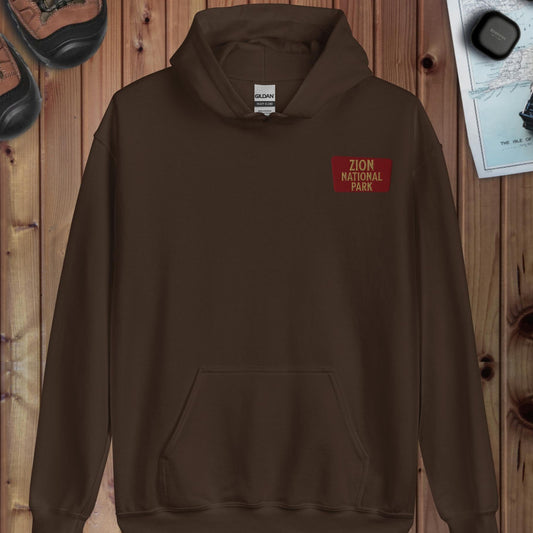 Zion National Park Angels Landing Hoodie Full Zip Hoodie Park Service Apparel Dark Chocolate S