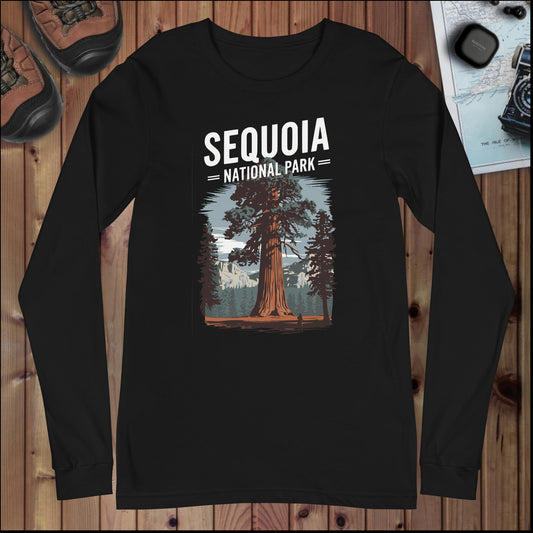 Sequoia National Park Long Sleeve Tee Long-sleeve Park Service Apparel Black XS