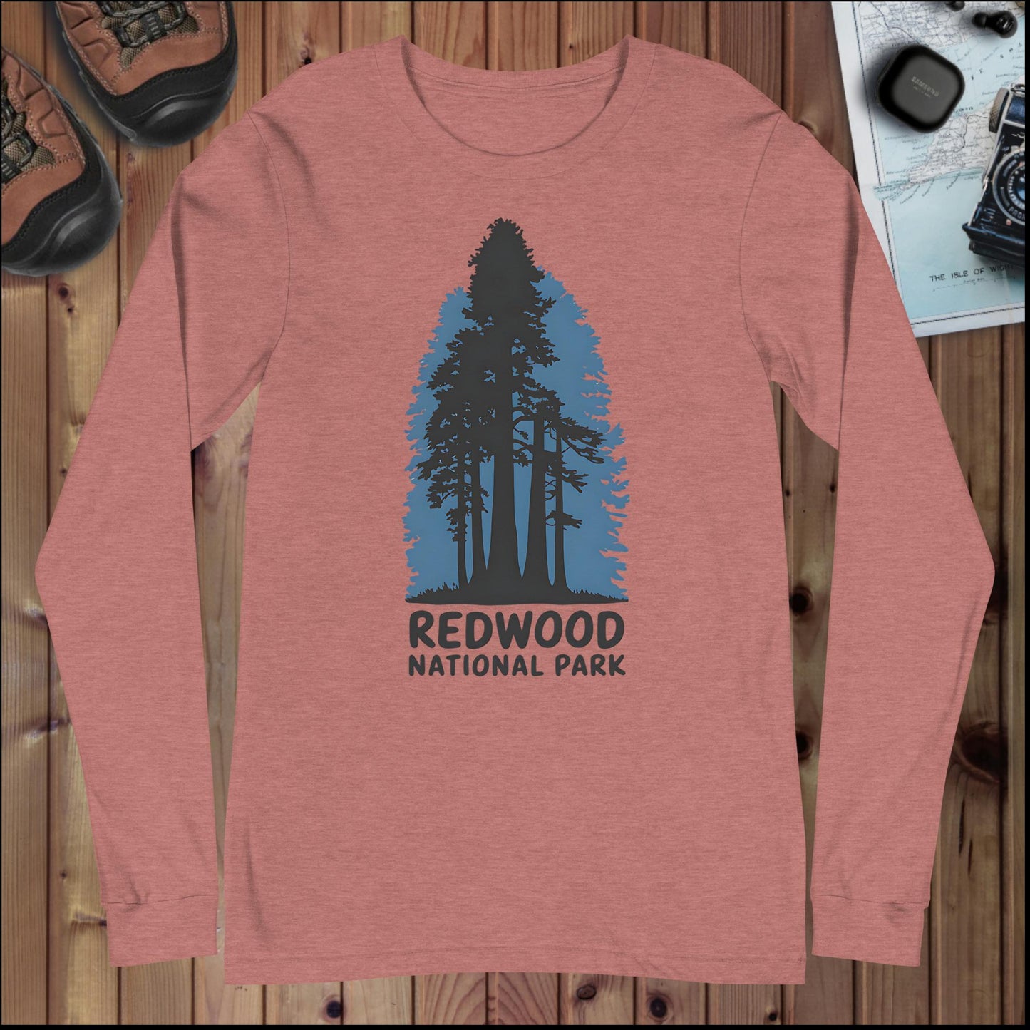 Redwood National Park Long Sleeve T-shirt Long-sleeve Park Service Apparel Heather Mauve XS