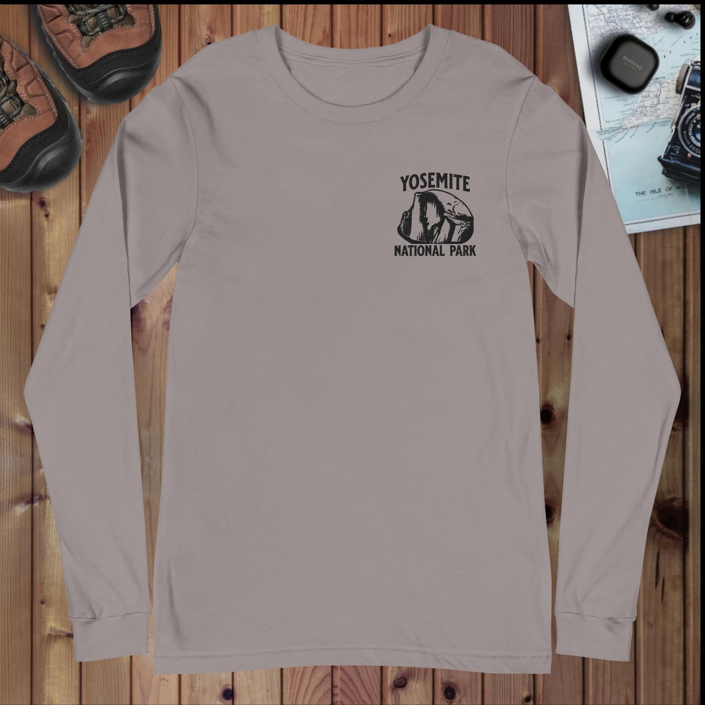 Yosemite Embroidered Unisex Long Sleeve Tee Long-sleeve Park Service Apparel Storm XS