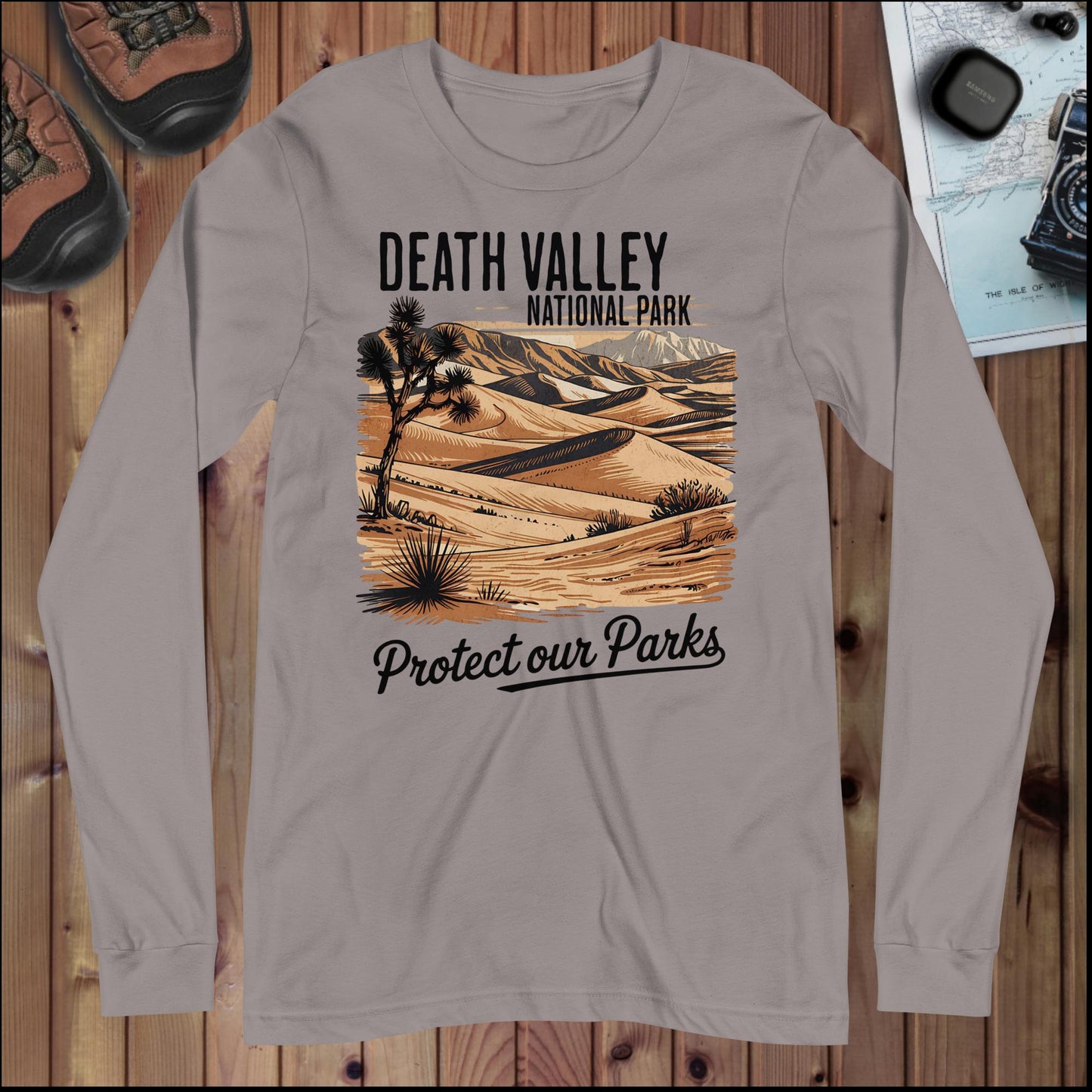 Protect Our Parks Death Valley Long Sleeve T-shirt Long-sleeve Park Service Apparel Storm XS