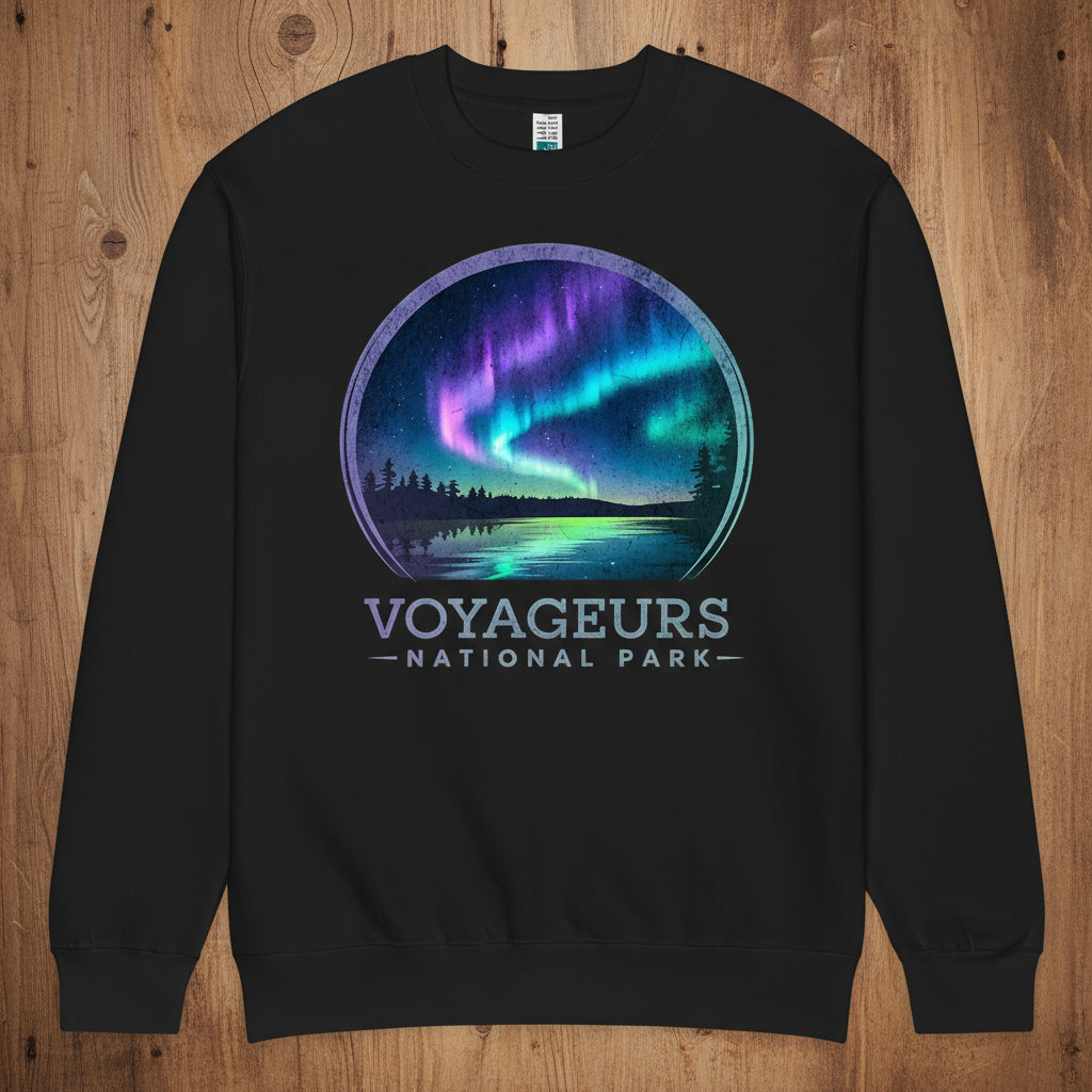 Voyageur Aurora Borealis Crewneck Sweatshirt Sweatshirt Park Service Apparel Black S