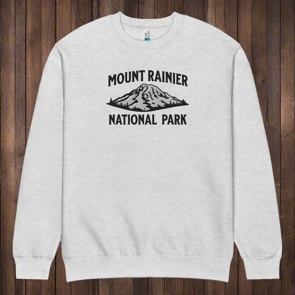 Mount Rainier Embroidered Mountain Crewneck Sweatshirt Sweatshirt Park Service Apparel