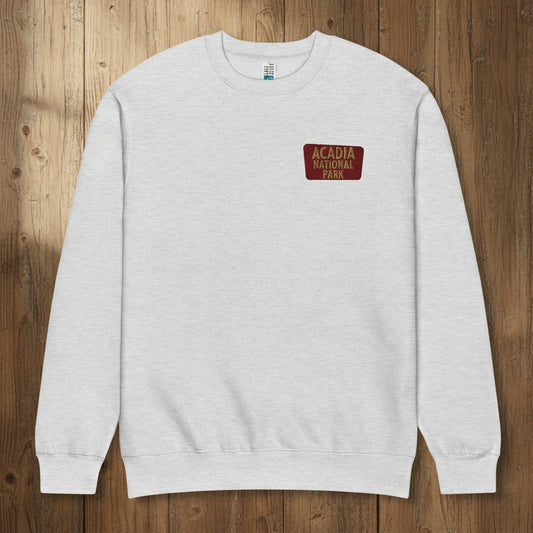 Acadia National Park Embroidered Crewneck Sweatshirt Sweatshirt Park Service Apparel