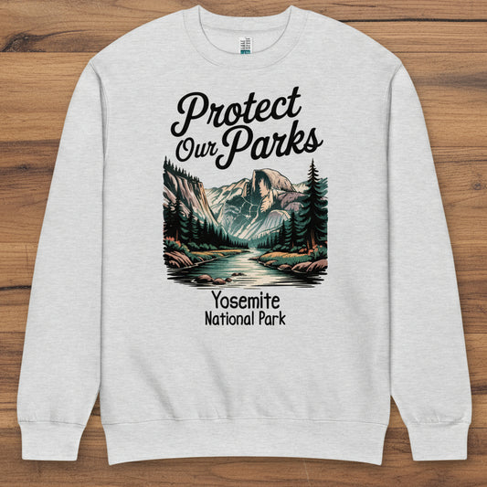 Protect Our Parks Yosemite Crewneck Sweatshirt Sweatshirt Park Service Apparel Heather Grey S