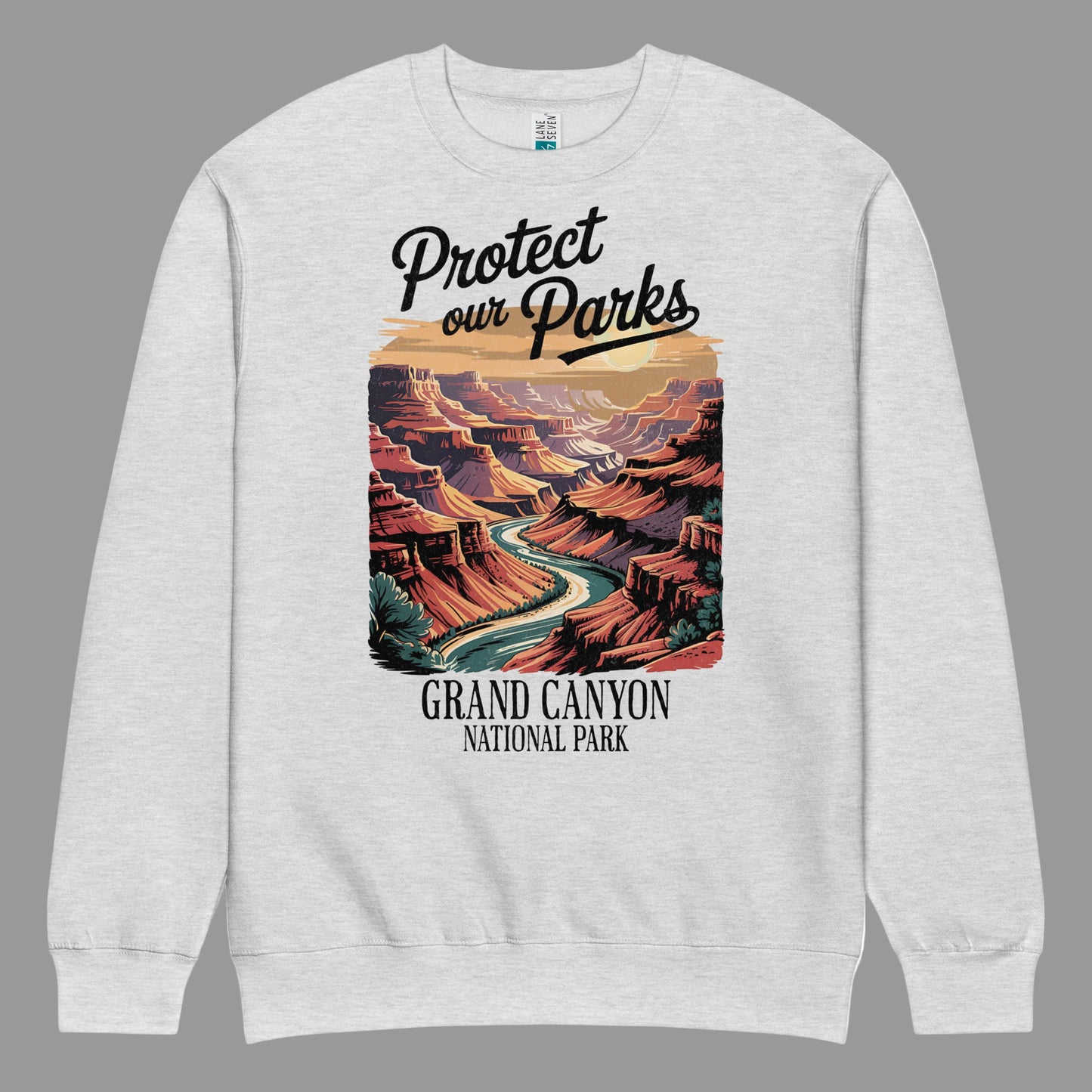 Protect Our Parks Grand Canyon Crewneck Sweatshirt Sweatshirt Park Service Apparel Heather Grey S