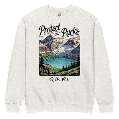Protect Our Parks Glacier Crewneck Sweatshirt Sweatshirt Park Service Apparel Oatmeal Heather S