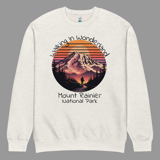 Walking In Wonderland Rainier Crewneck Sweatshirt Sweater Park Service Apparel Oatmeal Heather S