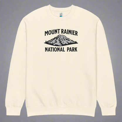 Mount Rainier Embroidered Mountain Crewneck Sweatshirt Sweatshirt Park Service Apparel