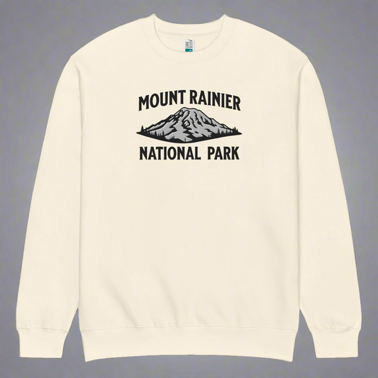Mount Rainier Embroidered Mountain Crewneck Sweatshirt Sweatshirt Park Service Apparel