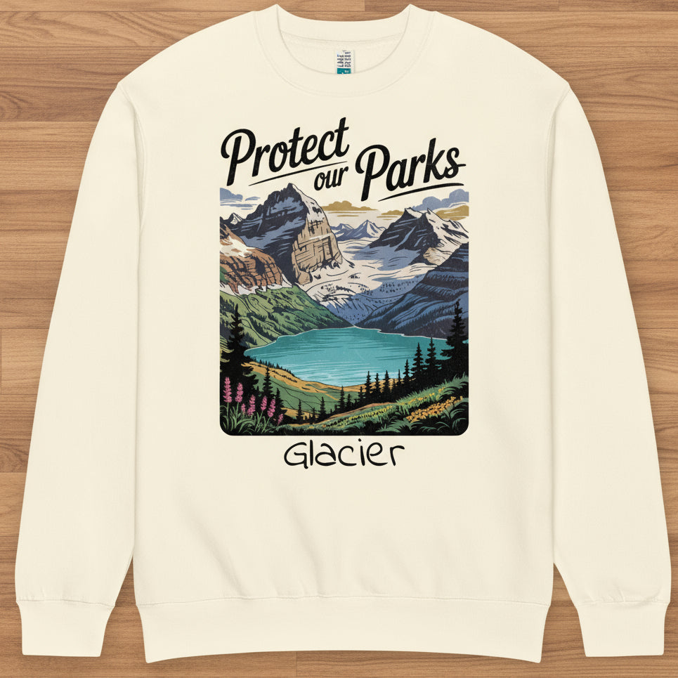Protect Our Parks Glacier Crewneck Sweatshirt Sweatshirt Park Service Apparel Sandshell S