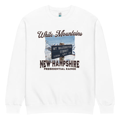 Mount Washington Sign Crewneck Sweatshirt Sweatshirt Park Service Apparel White S