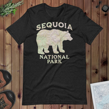 Sequoia Black Bear Topo T-shirt T-Shirt Park Service Apparel Black Heather XS
