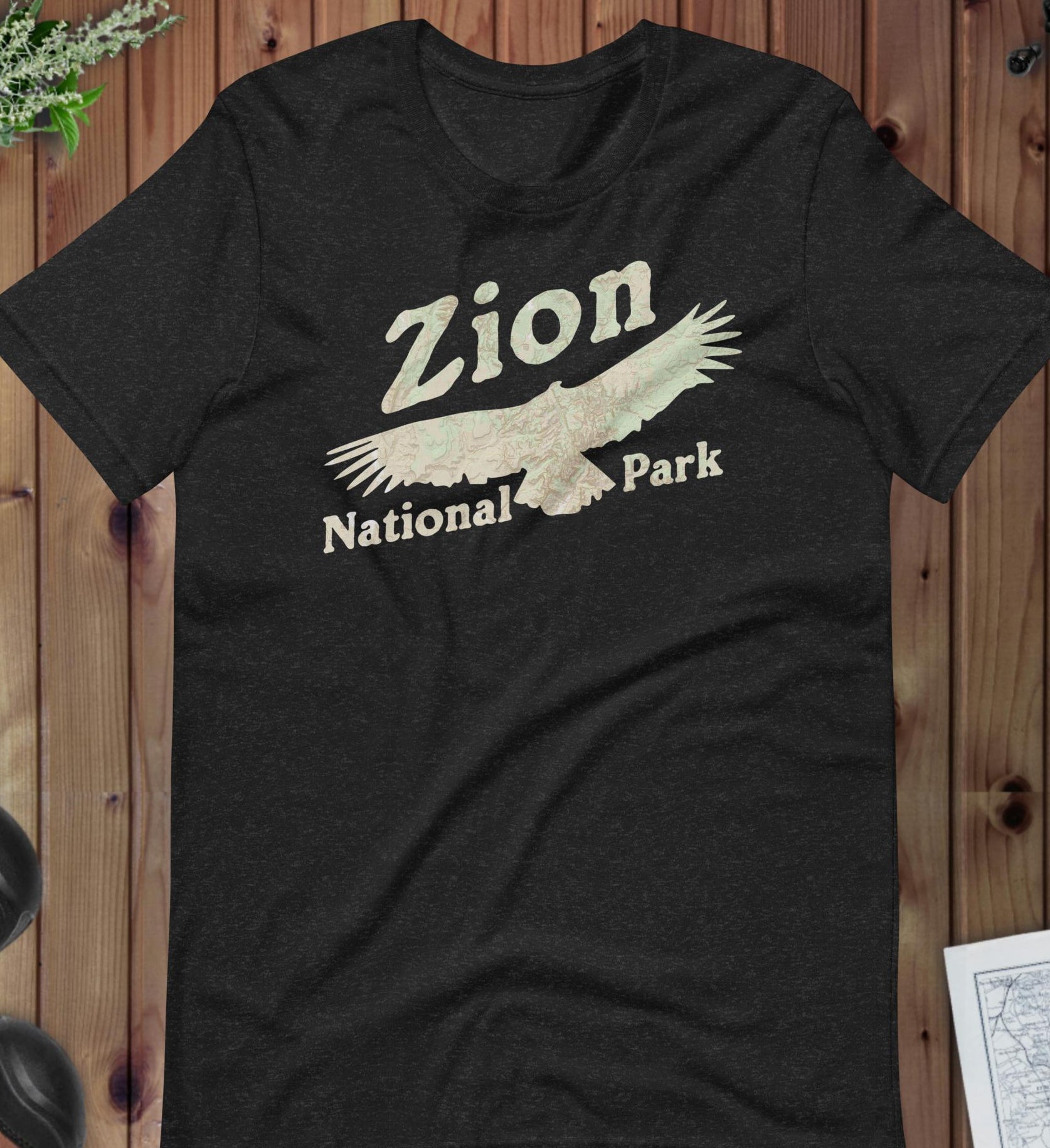 Zion Condor Topo Tee T-Shirt Park Service Apparel Black Heather XS