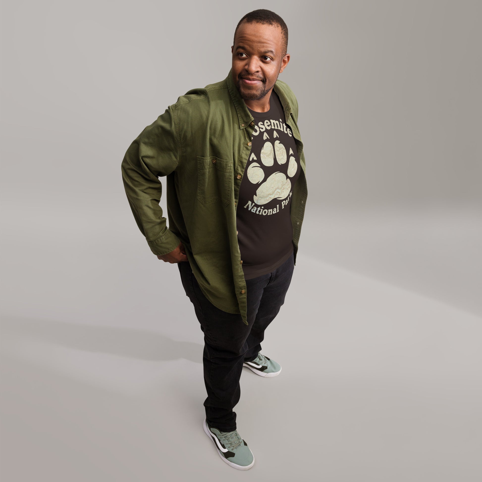 Yosemite Bear Paw Topo T-shirt T-Shirt Park Service Apparel